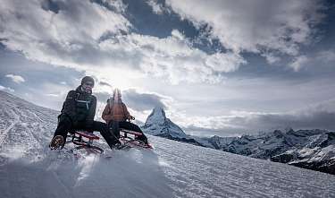 Schlitteln am Gornergrat cr Christian Pfannmatter