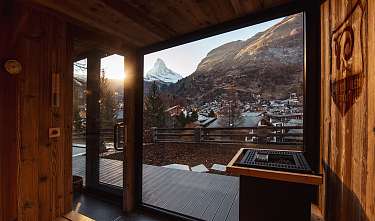 Sauna mit fantastischer Aussicht auf das Matterhorn